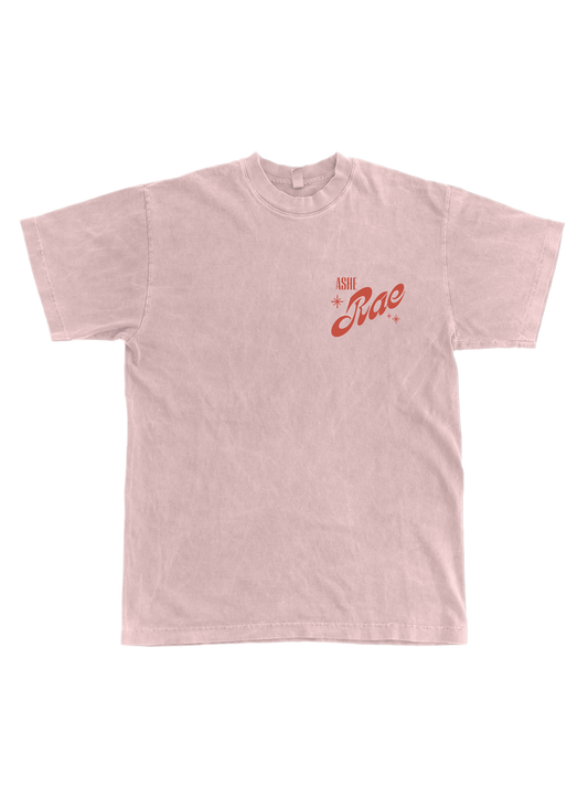 Rae Tracklist Tee - Pink